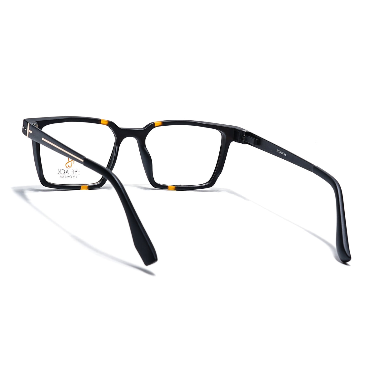 Eyejack Black & Brown Rectangle Eyeglasses for Men and Women - Style 2450 - view 4