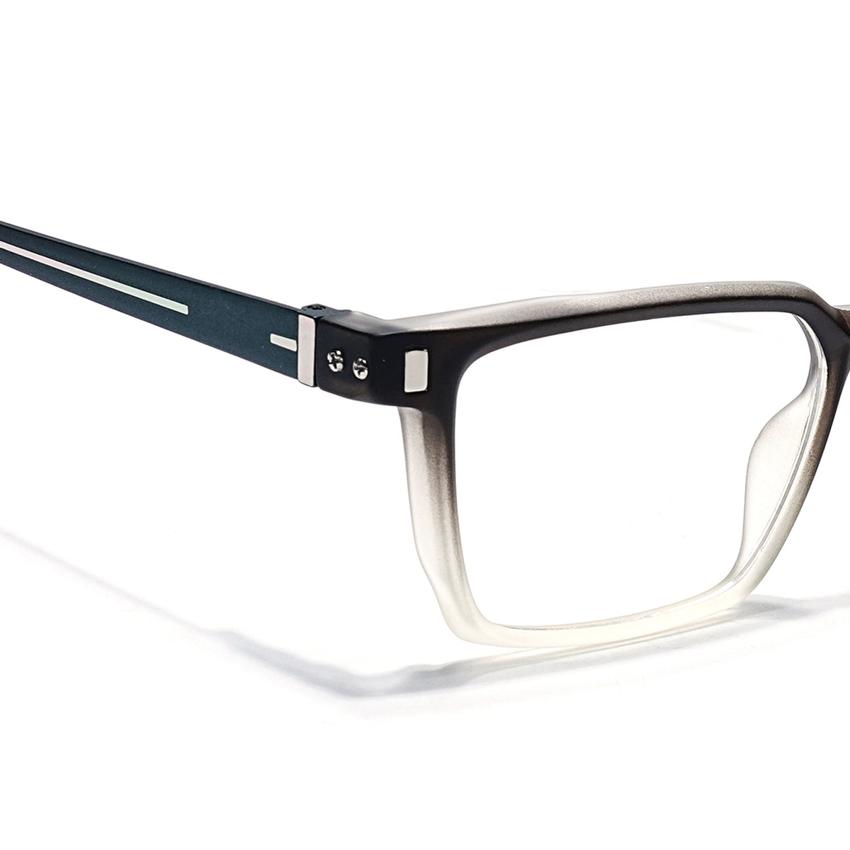 Eyejack Black & Grey Rectangle Eyeglasses for Men and Women - Style 2452 - view 3