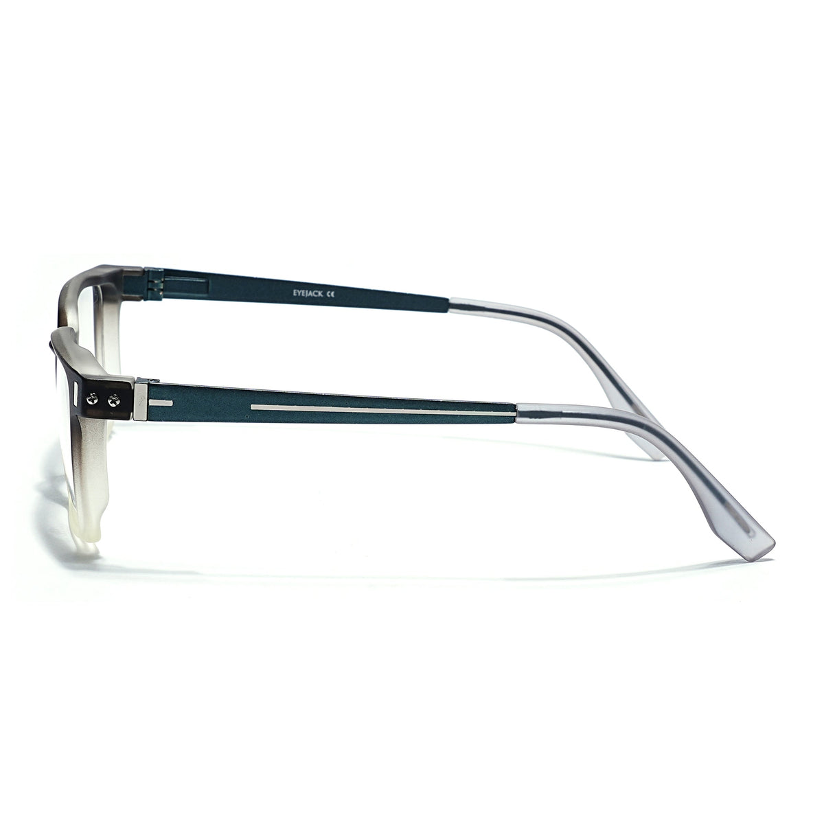 Eyejack Black & Grey Rectangle Eyeglasses for Men and Women - Style 2452 - view 5