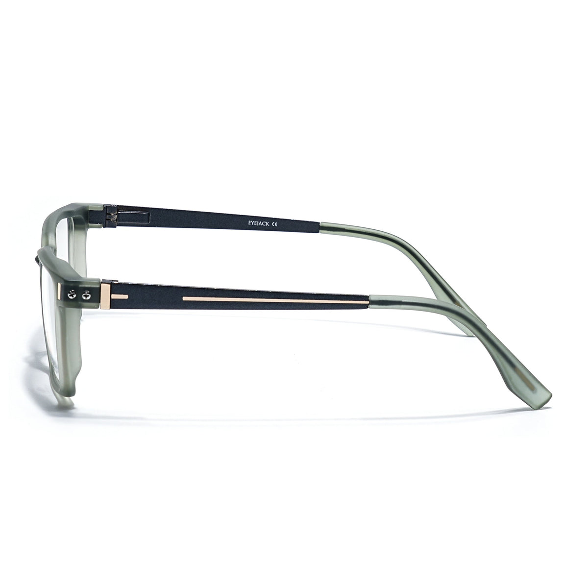 Eyejack Olive Rectangle Eyeglasses for Men and Women - Style 2458 - view 5