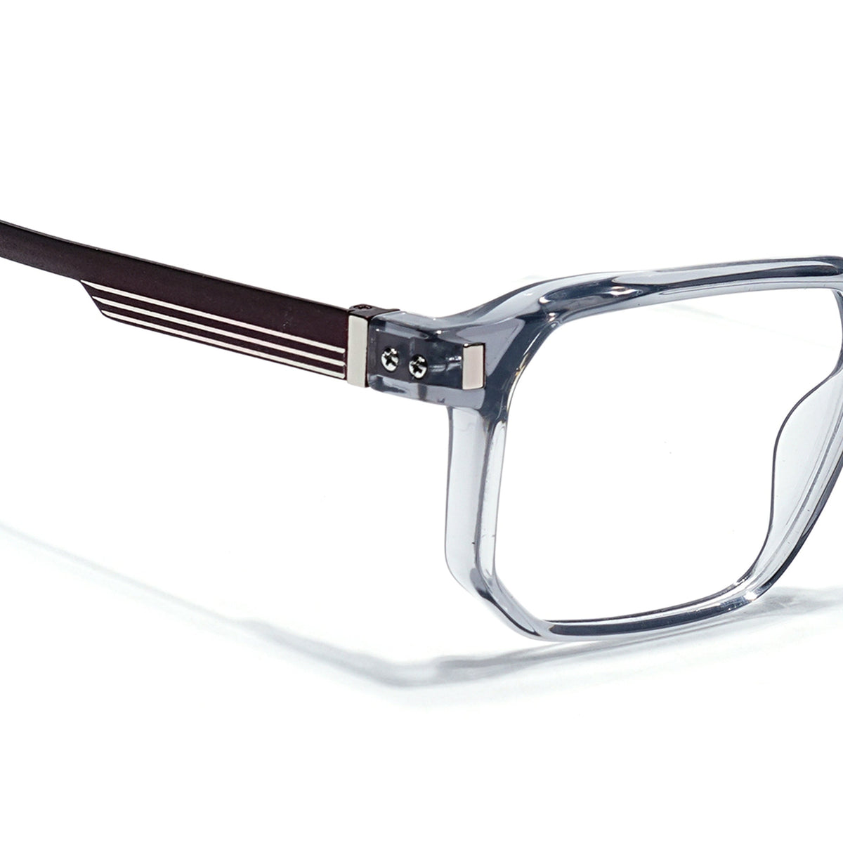 Eyejack Transparent Grey Wayfarer Eyeglasses for Men and Women - Style 2465 - view 3