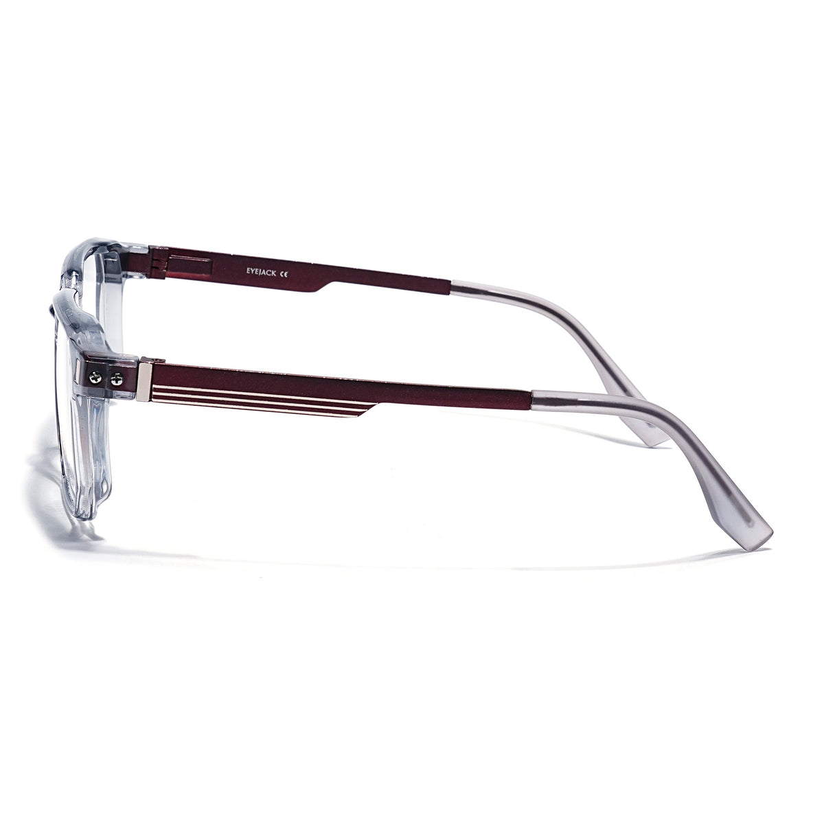 Eyejack Transparent Grey Wayfarer Eyeglasses for Men and Women - Style 2465 - view 5