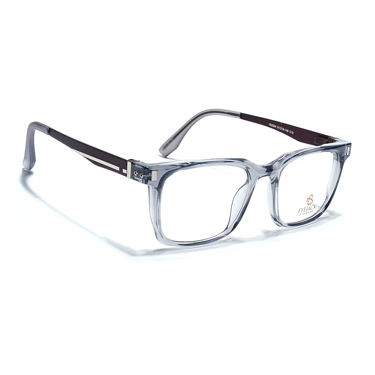 Eyejack Transparent Grey Wayfarer Eyeglasses for Men and Women - Style 2477 - view 1