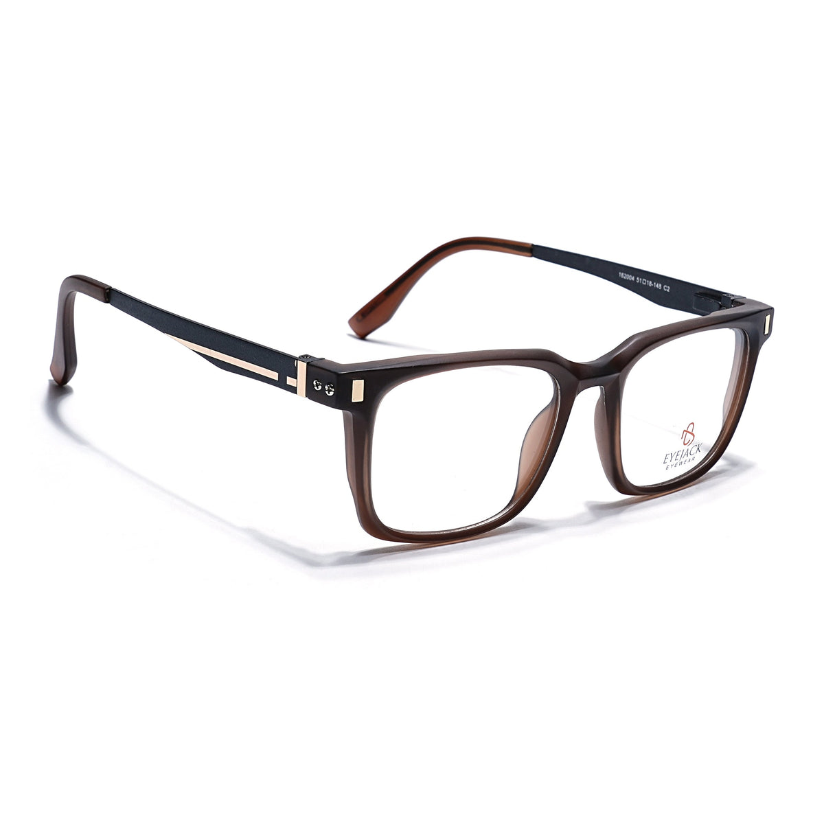 Eyejack Brown Wayfarer Eyeglasses for Men and Women - Style 2481 - view 1