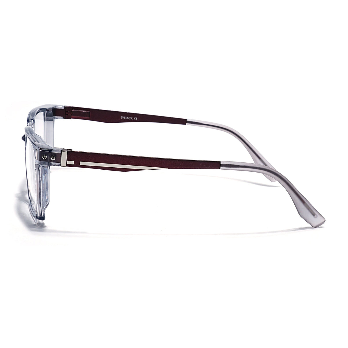 Eyejack Transparent Grey Wayfarer Eyeglasses for Men and Women - Style 2489 - view 5