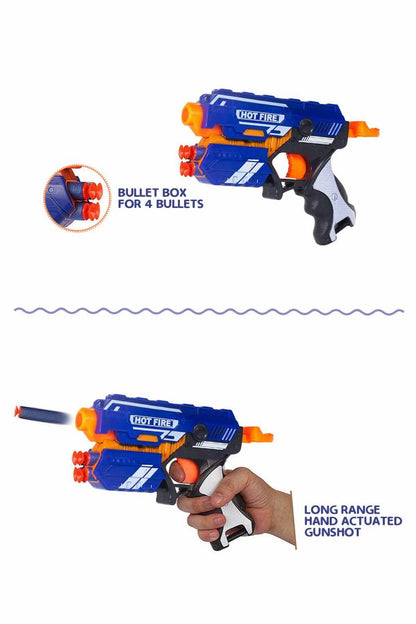 NHR Blaster Gun Toy (5 Foam Bullets and 5 Suction Dart Bullets)