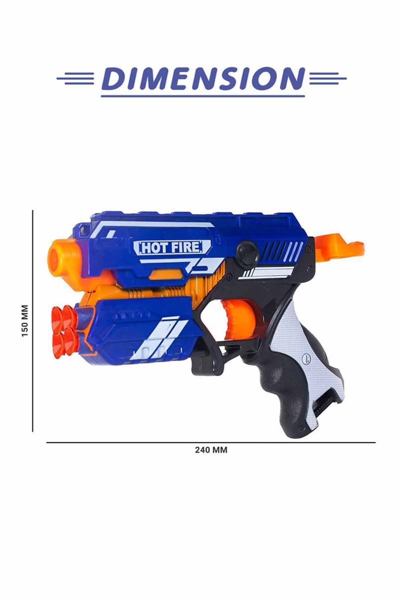 NHR Blaster Gun Toy (5 Foam Bullets and 5 Suction Dart Bullets)