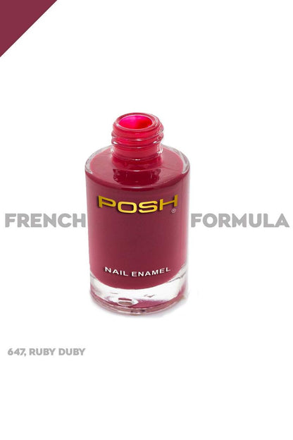 Posh Long-lasting Shine High Gloss Nail Polish - 9ml (Ruby Red)