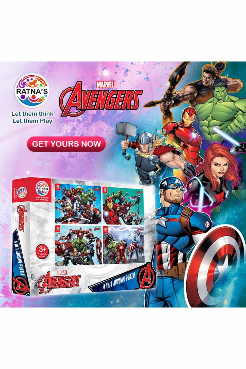 4 In 1 Avengers Team Jigsaw Puzzles For Kids