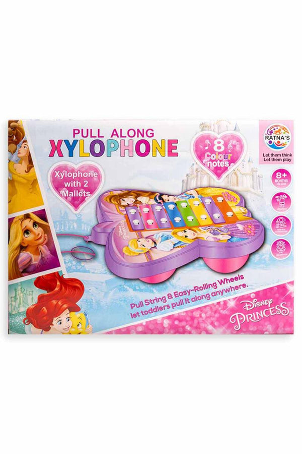 Ratna's Pull Along Xylophone Princess Toy For Kids (Multicolor)