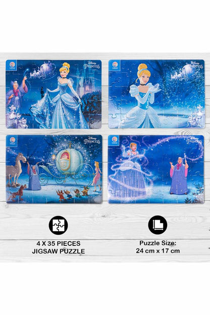 4 In 1 Cinderella Jigsaw Puzzles For Kids