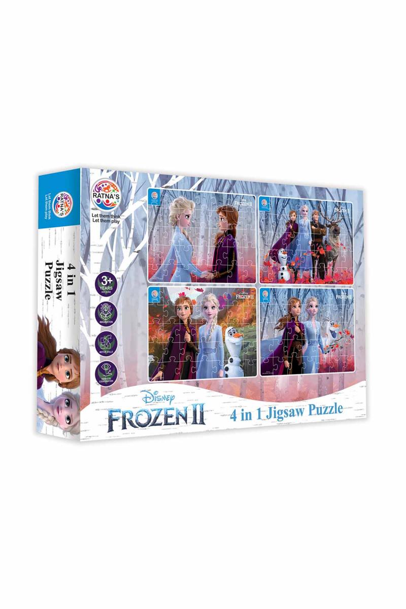 4 In 1 Frozen-II Junior Jigsaw Puzzles For Kids