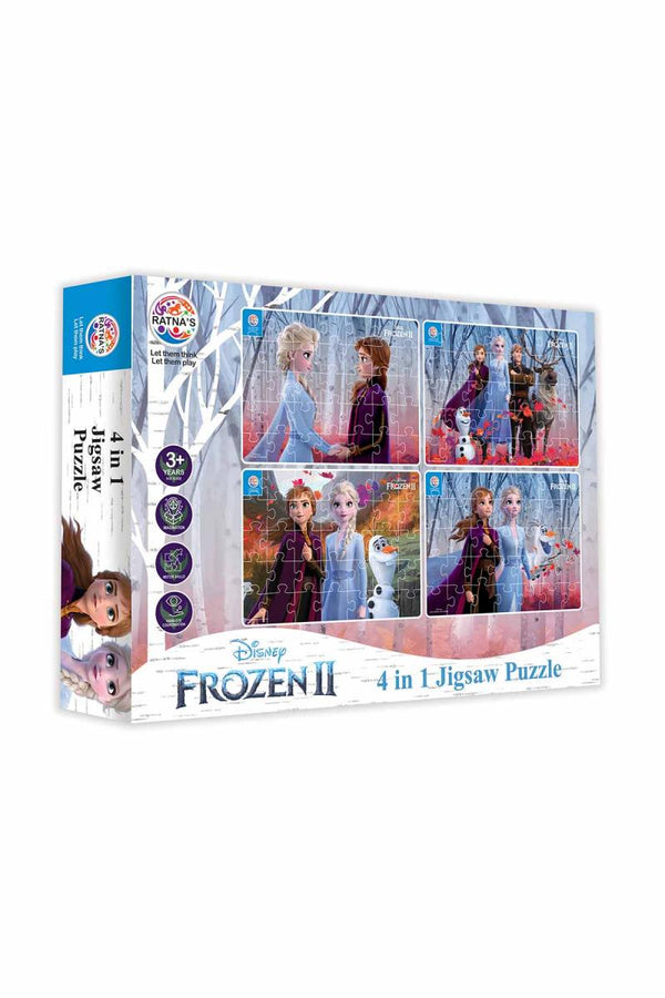 4 In 1 Frozen-II Junior Jigsaw Puzzles For Kids