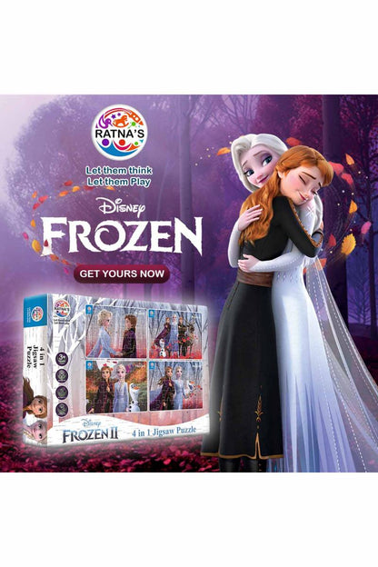 4 In 1 Frozen-II Junior Jigsaw Puzzles For Kids