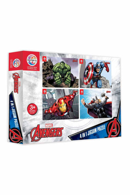 4 In 1 Avengers Solo Jigsaw Puzzles For Kids