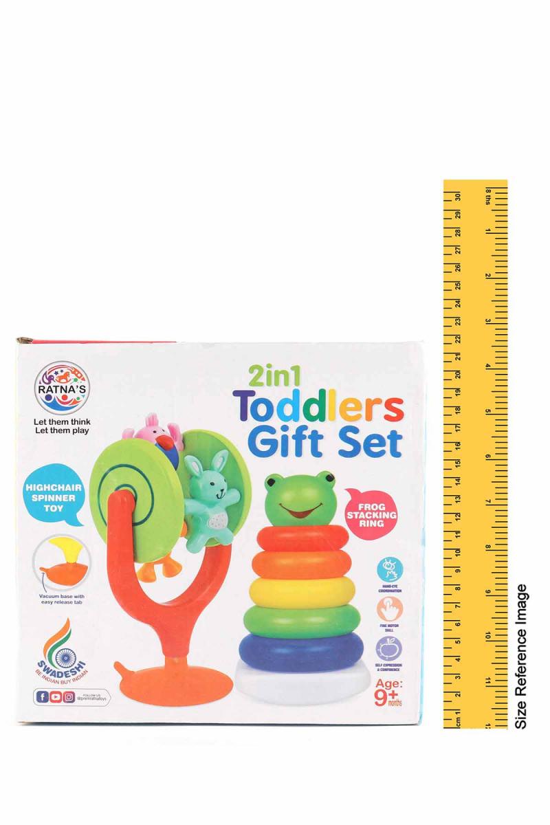 2 In 1 Toddlers Gift Set For Kids (Highchair spinner + Stacking Rings)