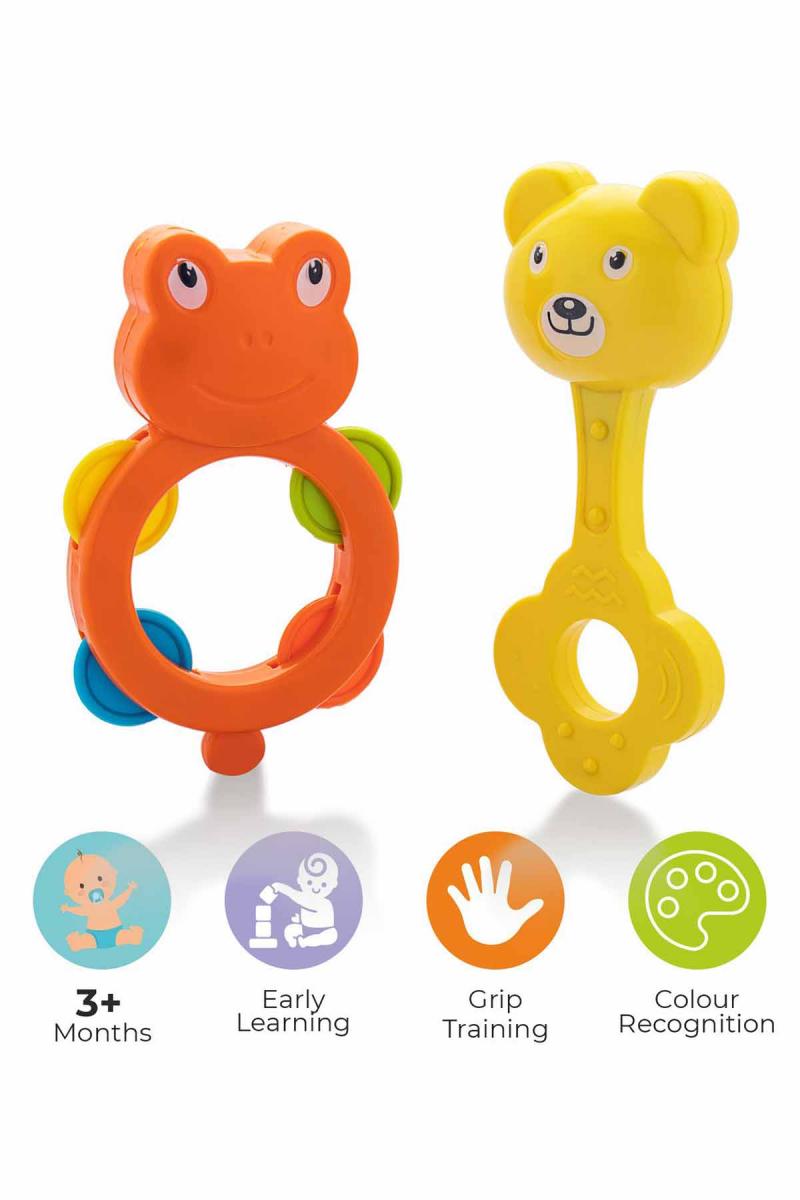 Sunny Best Friends Rattle Set For Kids (Multicolor) - Pack of 2