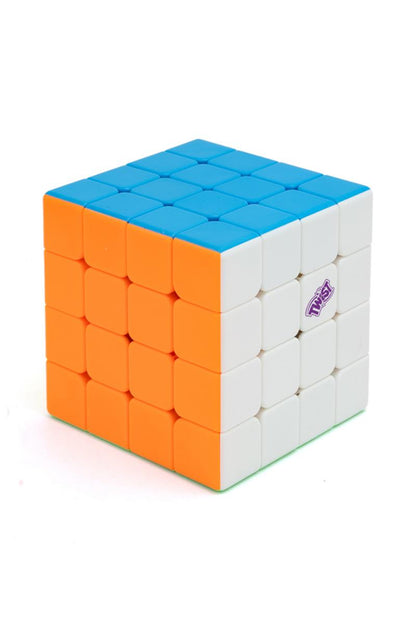 Twist 4x4 Sticker less Speed cube Puzzle (Multicolor)