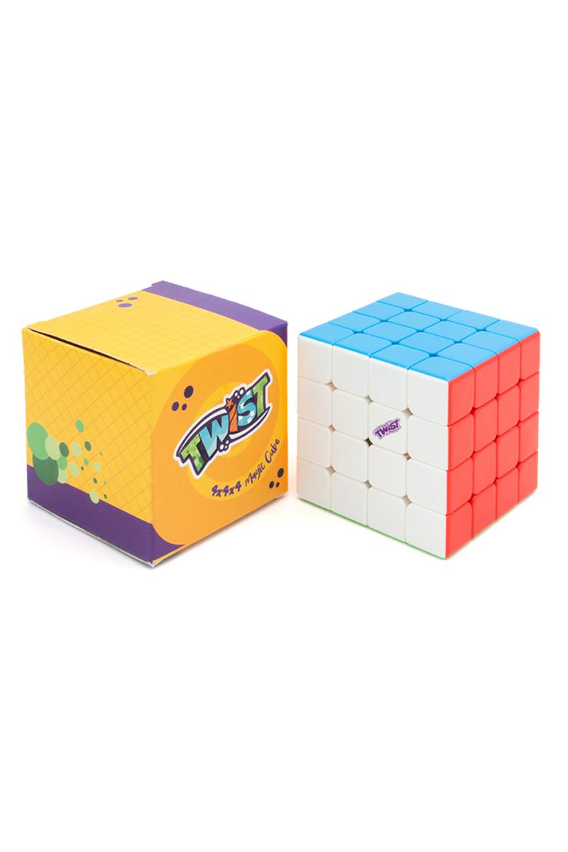 Twist 4x4 Sticker less Speed cube Puzzle (Multicolor)