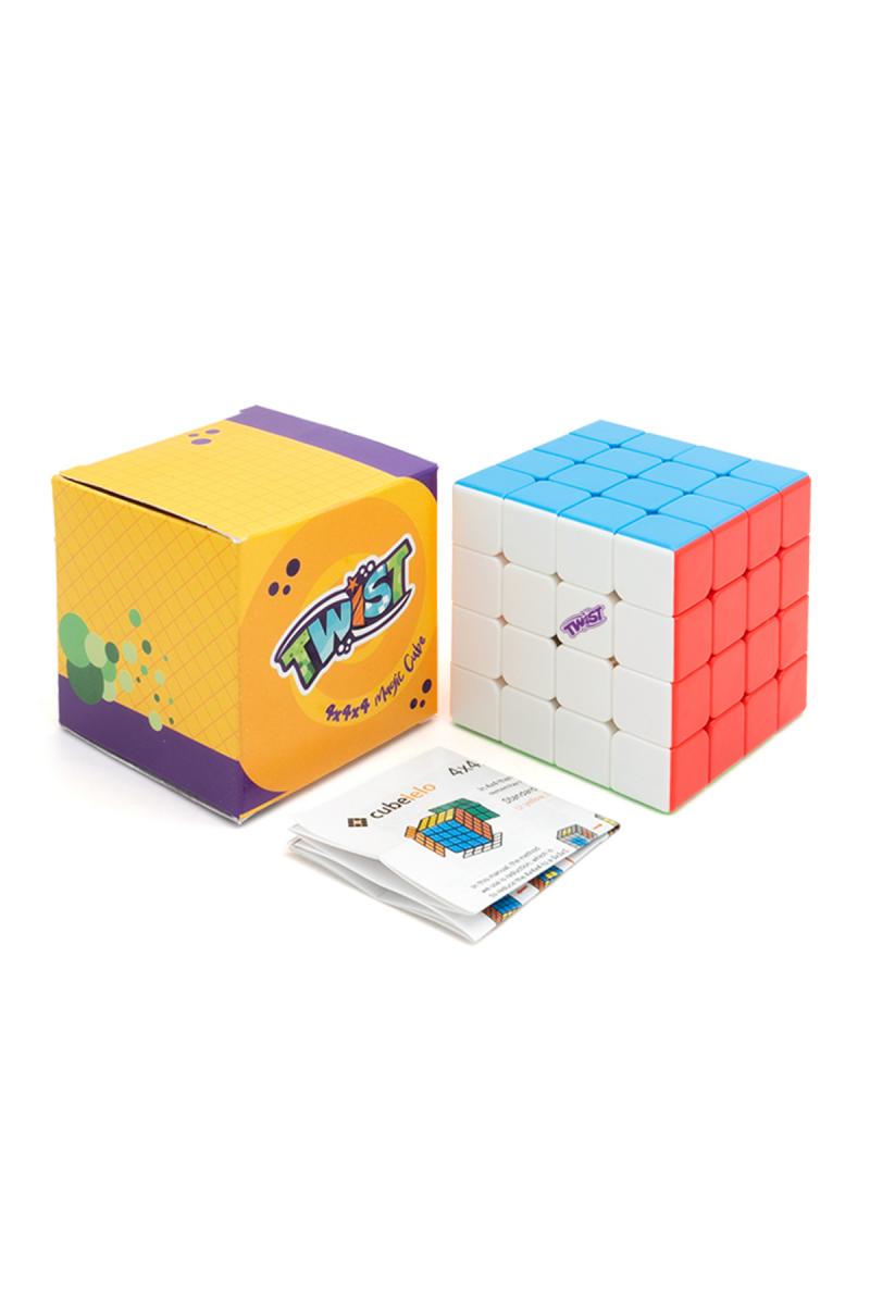 Twist 4x4 Sticker less Speed cube Puzzle (Multicolor)