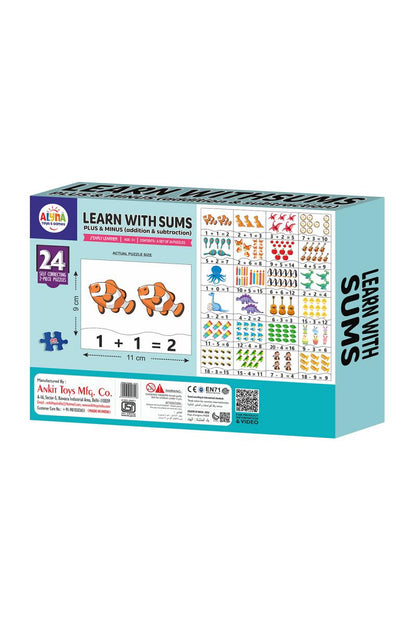 Learn with Sums Plus & Minus Math Puzzle for kids