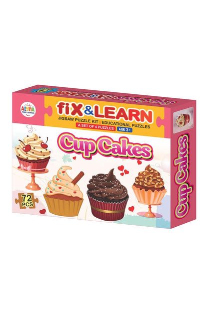 Fix N Learn Cupcake Jigsaw Puzzle Kit For Kids - Pack of 1