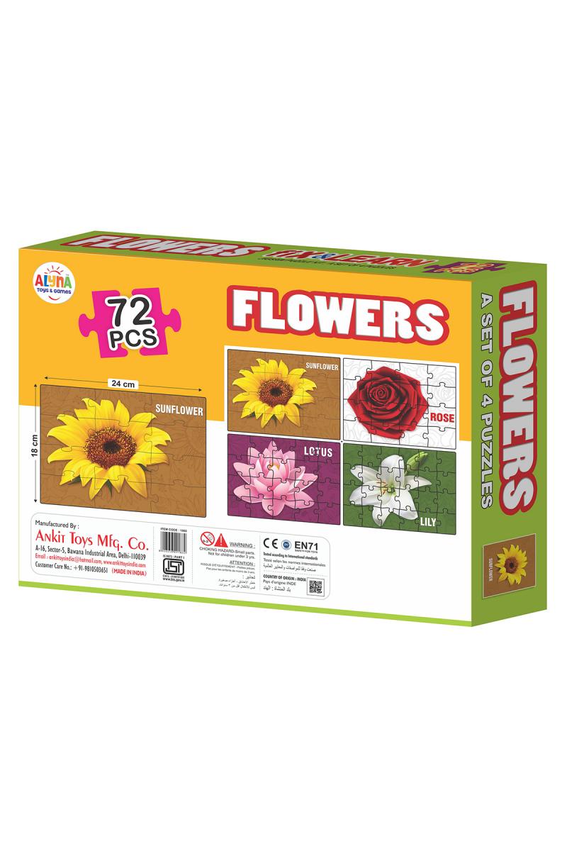 Fix N Learn Flowers Jigsaw Puzzle Kit for Kids