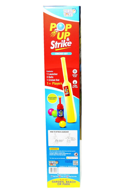 Virgo Toys Pop-Up and Strike Cricket Set For Kids (Multicolor)