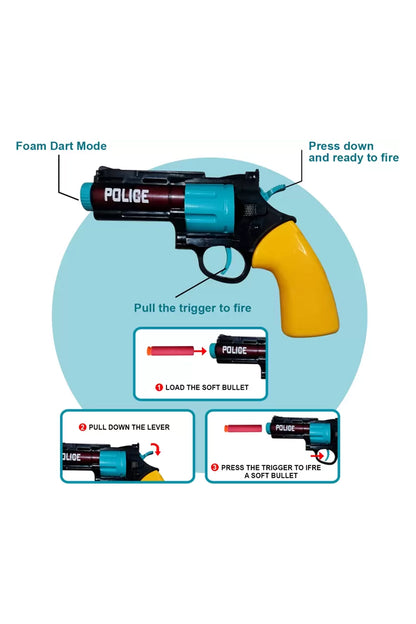 SST Little Soldier Police Gun For Kids (Yellow) - Pack of 1