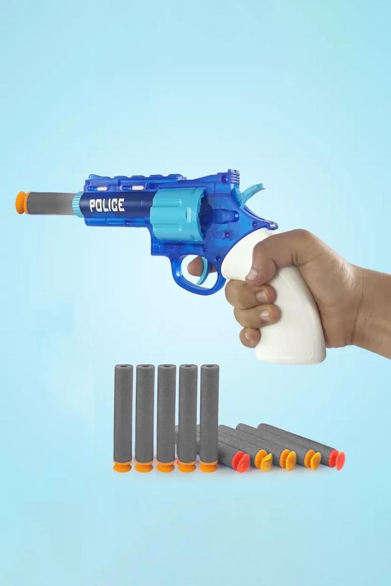 SST Little Soldier Police Gun For Kids (Blue) - Pack of 1