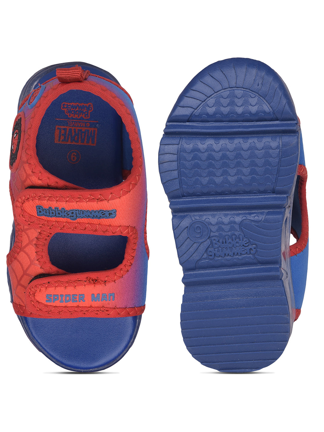 Bubblegummers Boys Casual Velcro Strap Sandal - Red - View 4