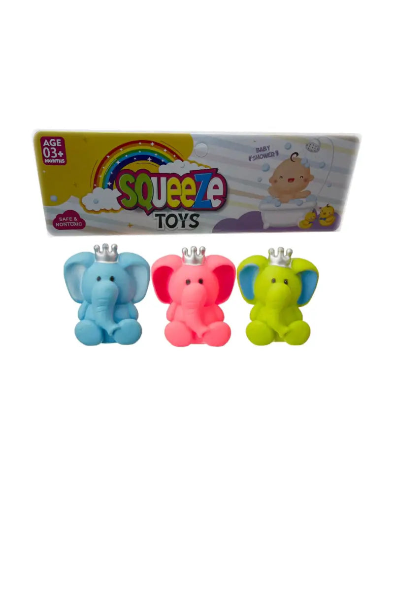 Baby Elephant Squeeze Toys - 3 Pcs