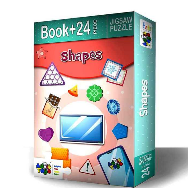 Shapes Jigsaw Puzzle Book With 24 Pieces Fun Learning Puzzle For Kids Prints Publications