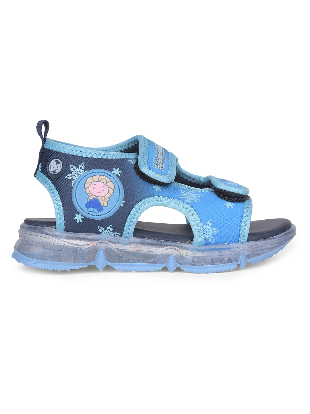Bubblegummers Boy's Light Blue Velcro Strap Sporty Sandal - Light Blue - View 2
