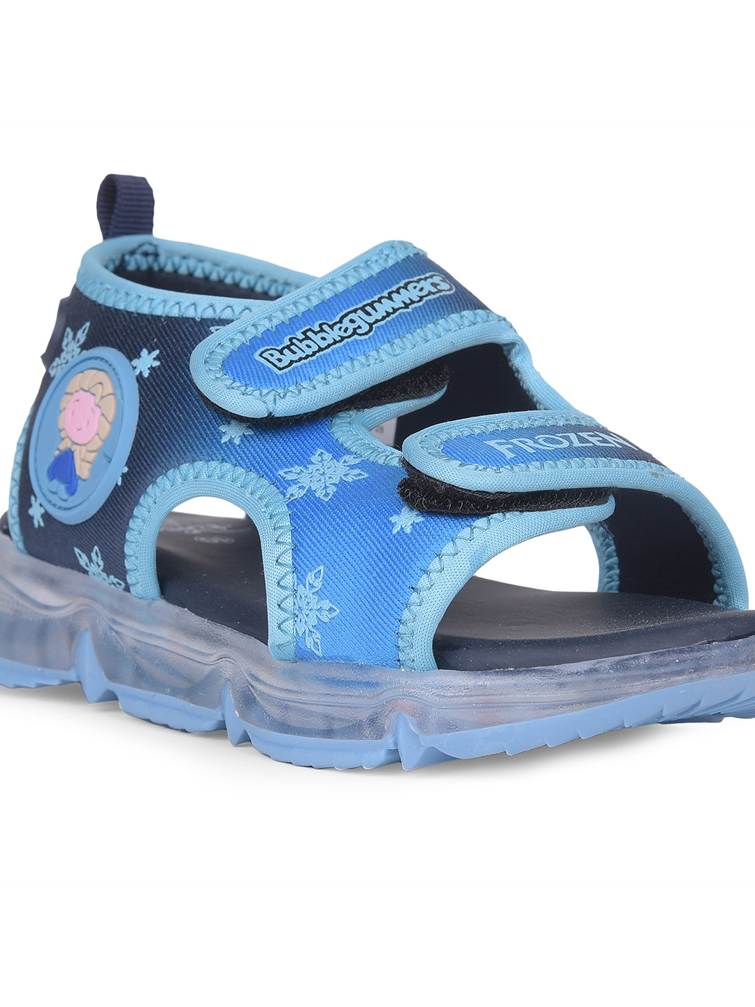 Bubblegummers Boy's Light Blue Velcro Strap Sporty Sandal - Light Blue - View 5