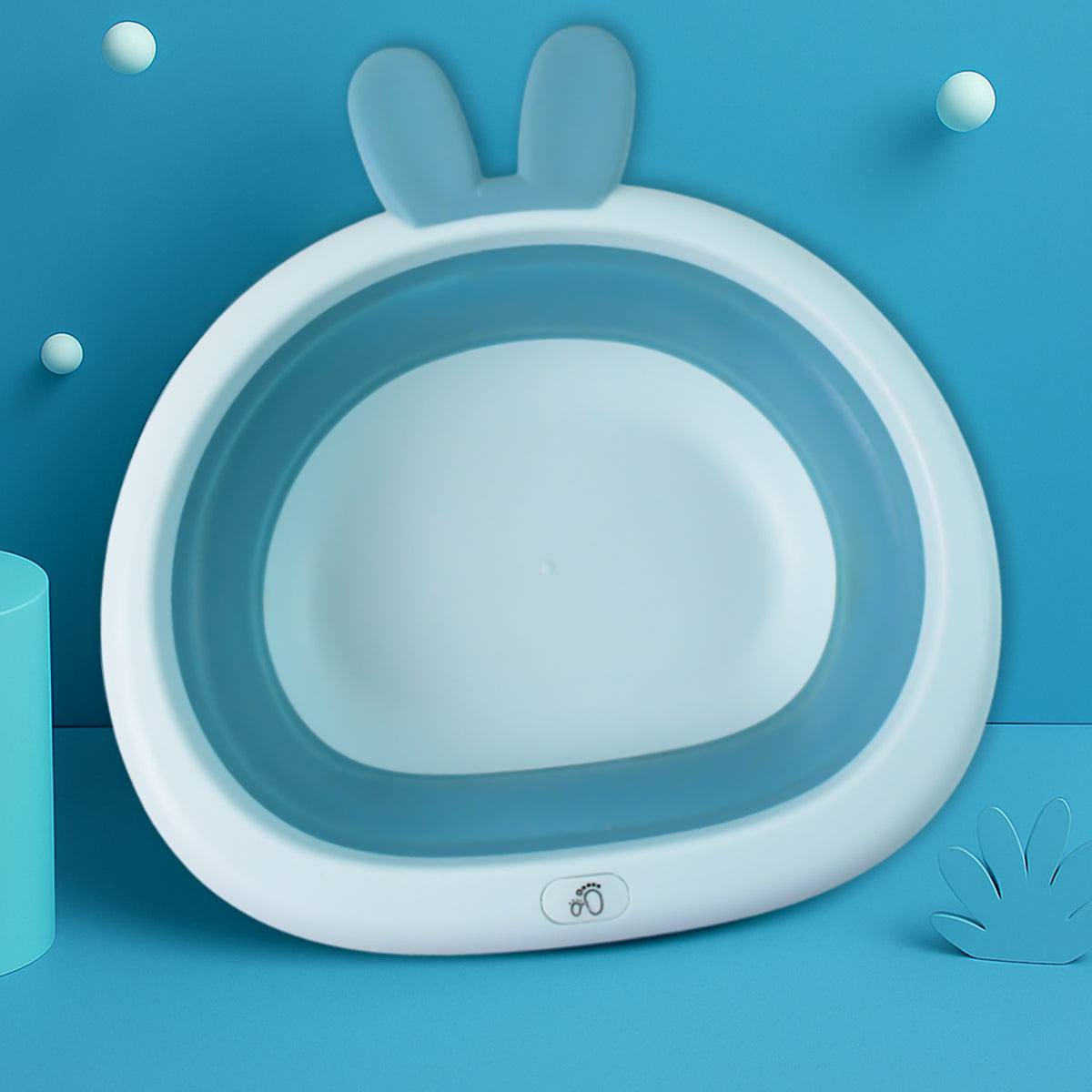 Foldable Multipurpose Collapsible Basin with Bunny Ear Handle – Portable Storage & Washing Tub for Home