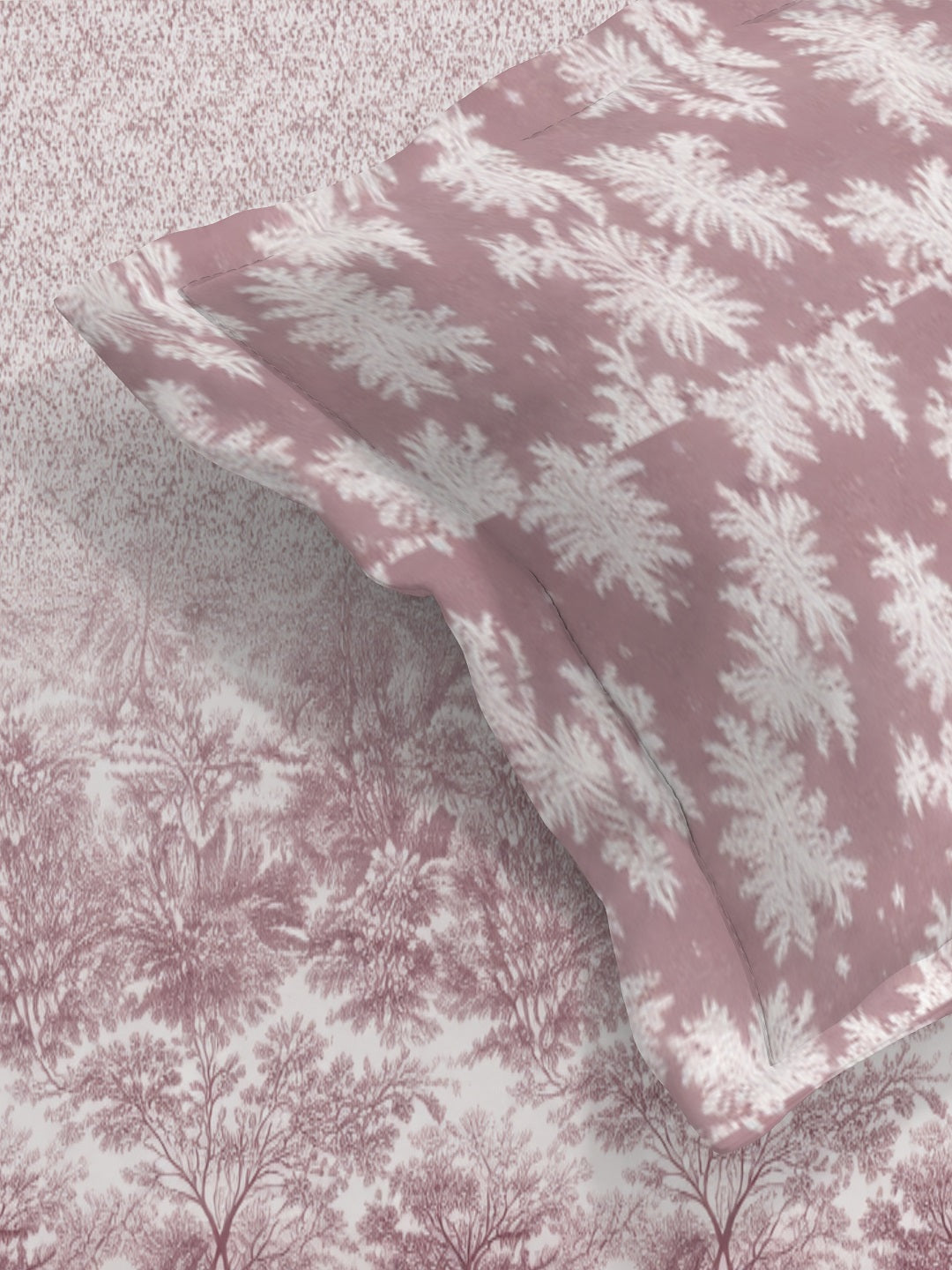 Vera 100% Pure Cotton Satin King Bedsheet With 2 Contrast Pillow Covers
