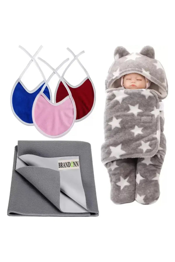 Brandonn New Born Baby Gift Set Combo Pack (5 Pcs) - Pack of 1