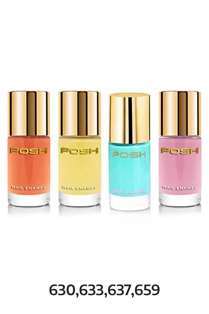 Posh High Gloss Toxin Free Nail Polish - 9 ml x 4 Pcs