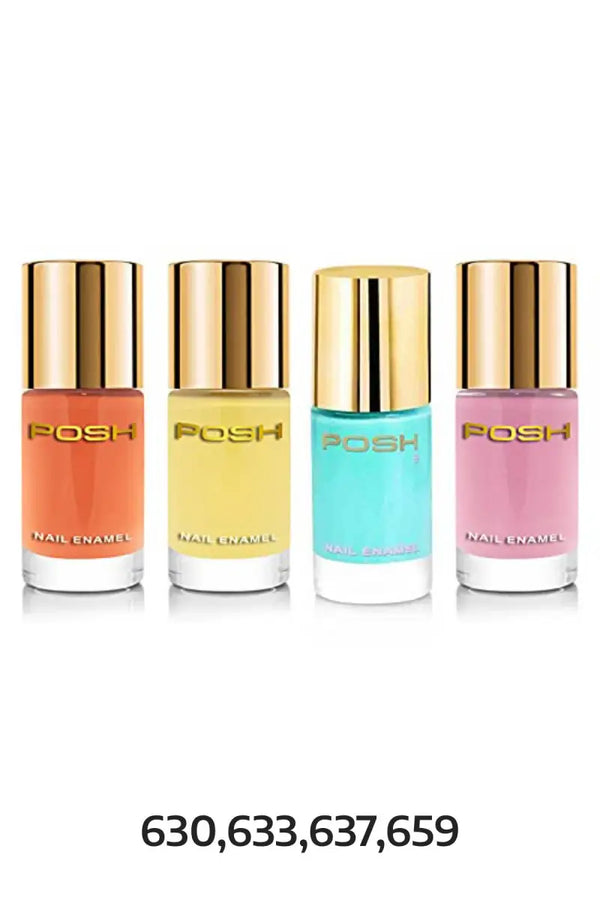 Posh High Gloss Toxin Free Nail Polish - 9 ml x 4 Pcs