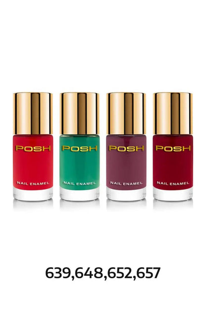 Posh High Gloss Toxin Free 4 Pcs Nail Polish - 9ml x 4Pcs