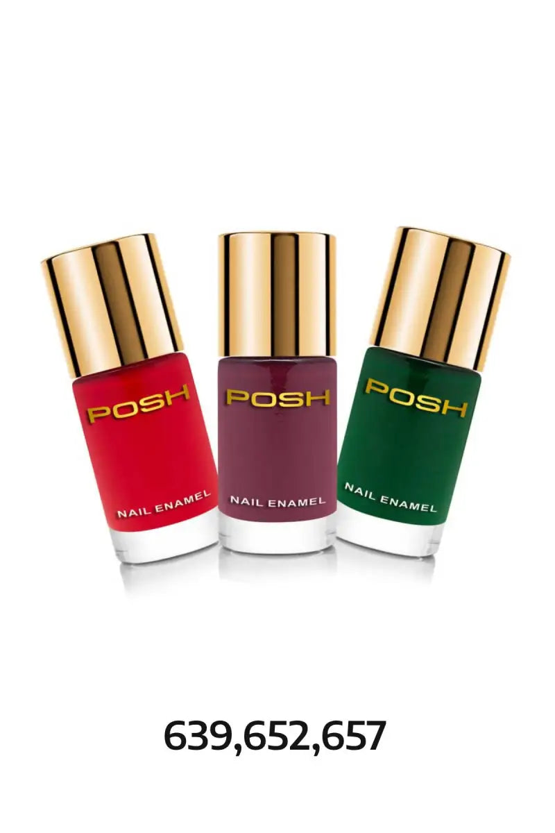 Posh High Gloss Toxin Free Nail Polish - 9ml x 3 Pcs