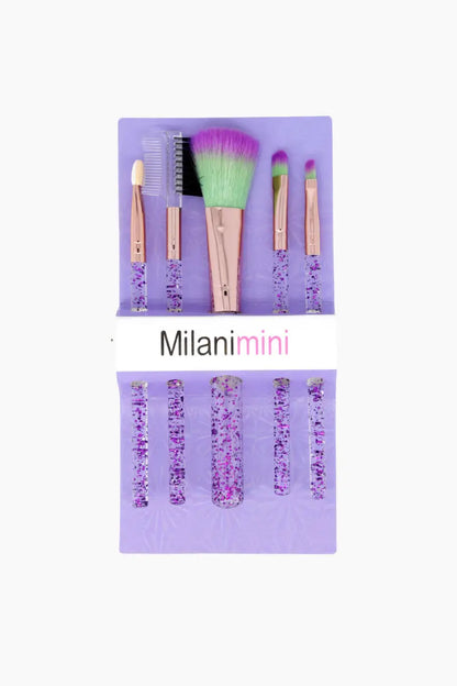 Glitter Makeup Brush Set (Purple) - Pack of 5