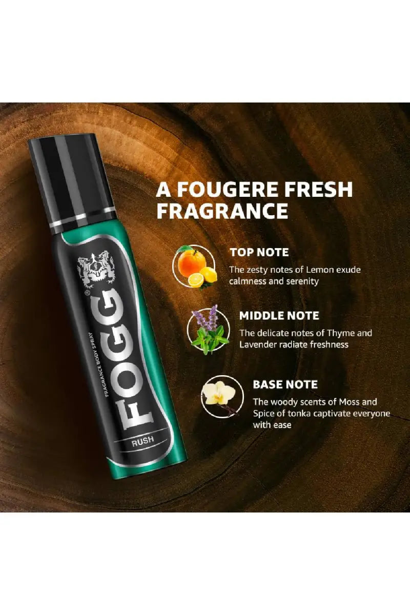 Fogg Rush No Gas Deodorant for Men - 150 ml