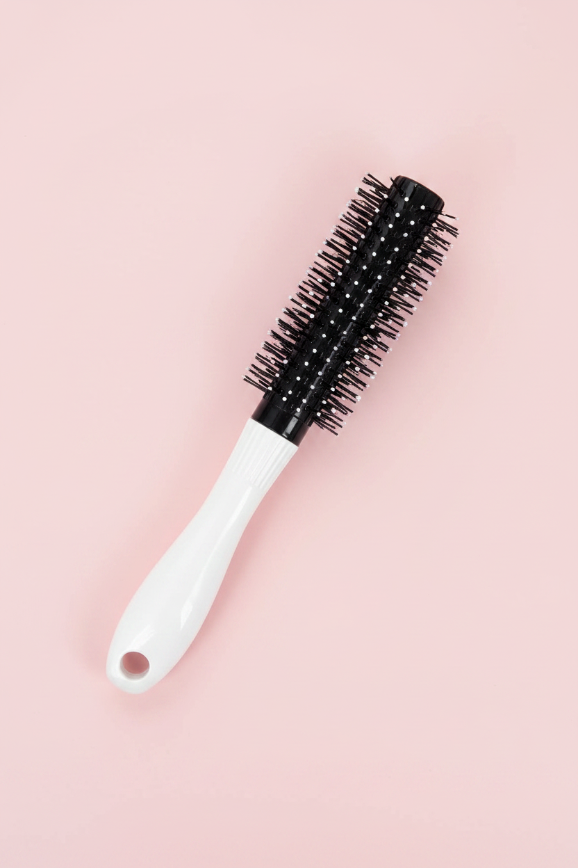 Round Roller Hair Brush (Black) - Pack of 1