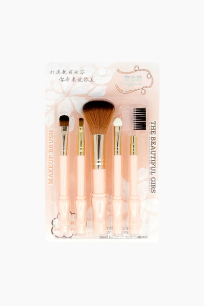 Makeup Brush Set (Peach) - Pack of 5