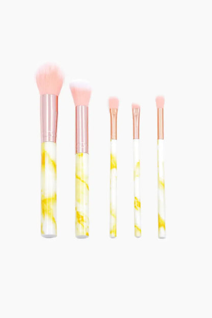 Makeup Brush Set (Yellow) - Pack of 5