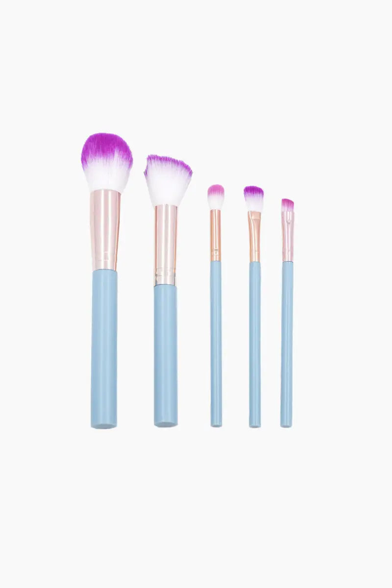 Makeup Brush Set (Baby Blue) - Pack of 5