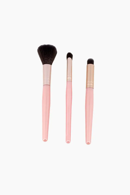 Makeup Brush Set (Pink)- Pack of 3