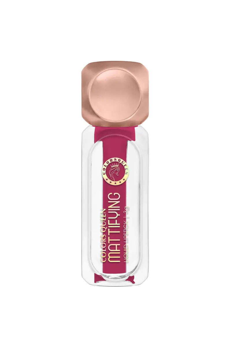 Colors Queen Mattifying Non Transfer Matte Liquid Lipstick - 3g (Raspberry)